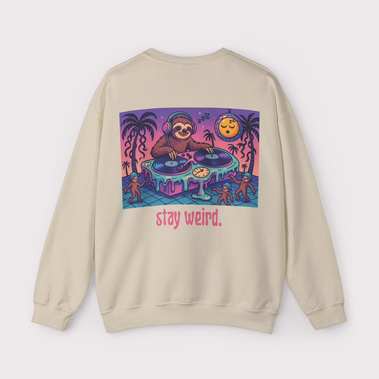 Stay Weird Sloth Crewneck
