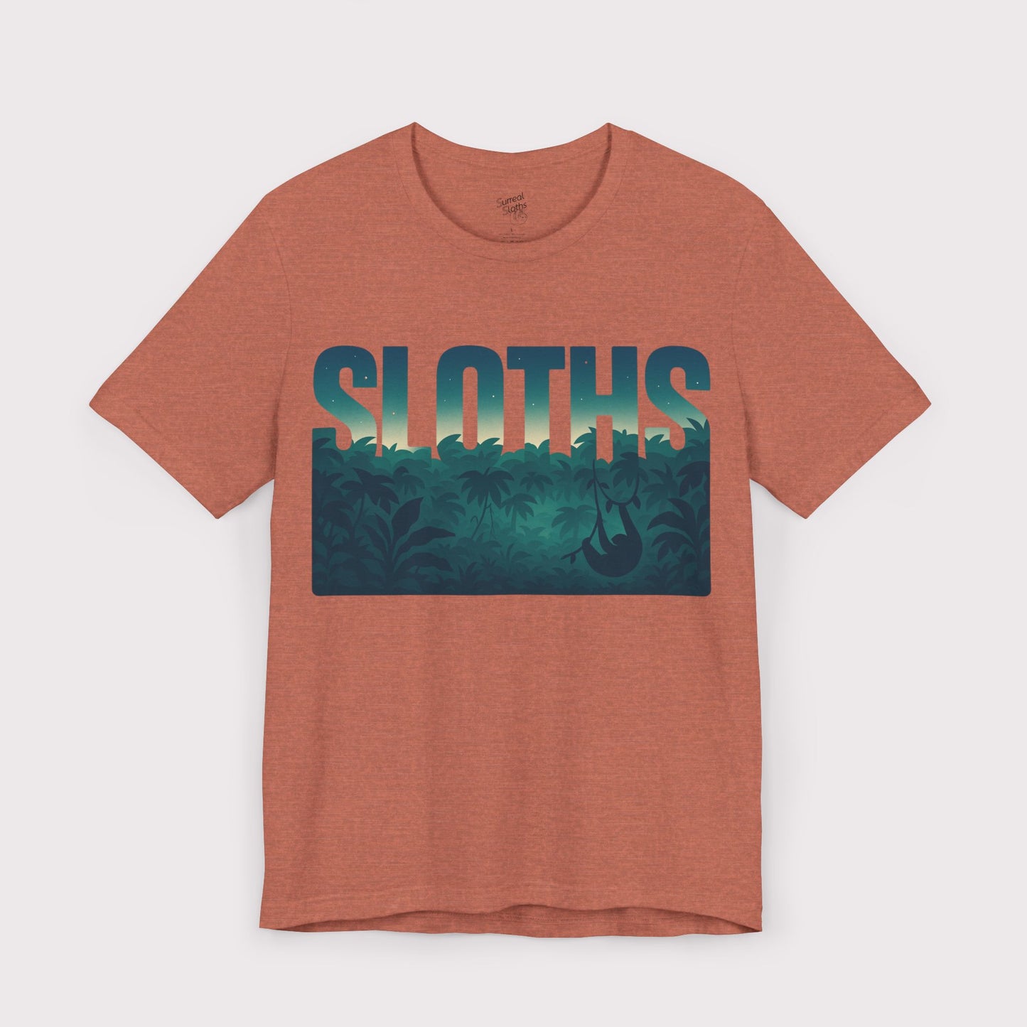 Sloths Jungle Text T-Shirt