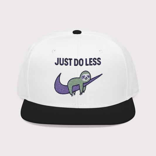 Just Do Less Purple Snapback Hat