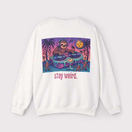 Stay Weird Sloth Crewneck