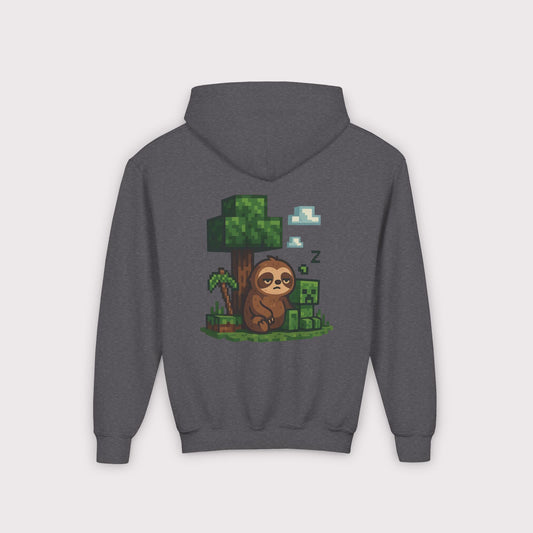 Pixel Sloth & Creeper Kids Hoodie