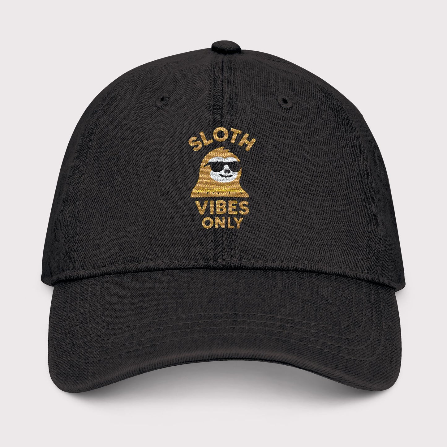 Sloth Vibes Only Denim Hat