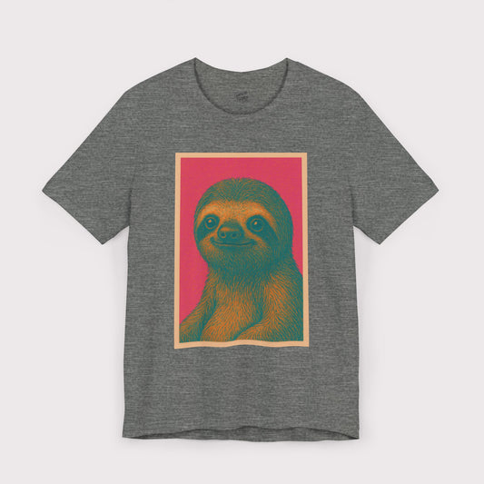 Retro Sloth Portrait T-Shirt