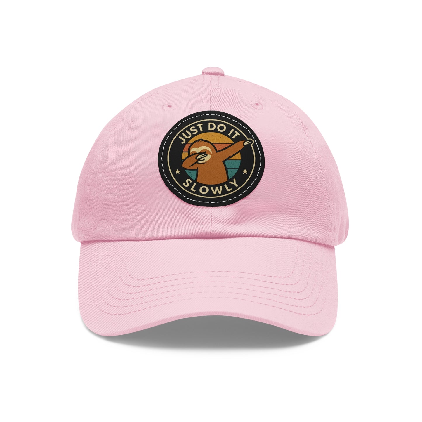 Just Do It Slowly Leather Patch Hat