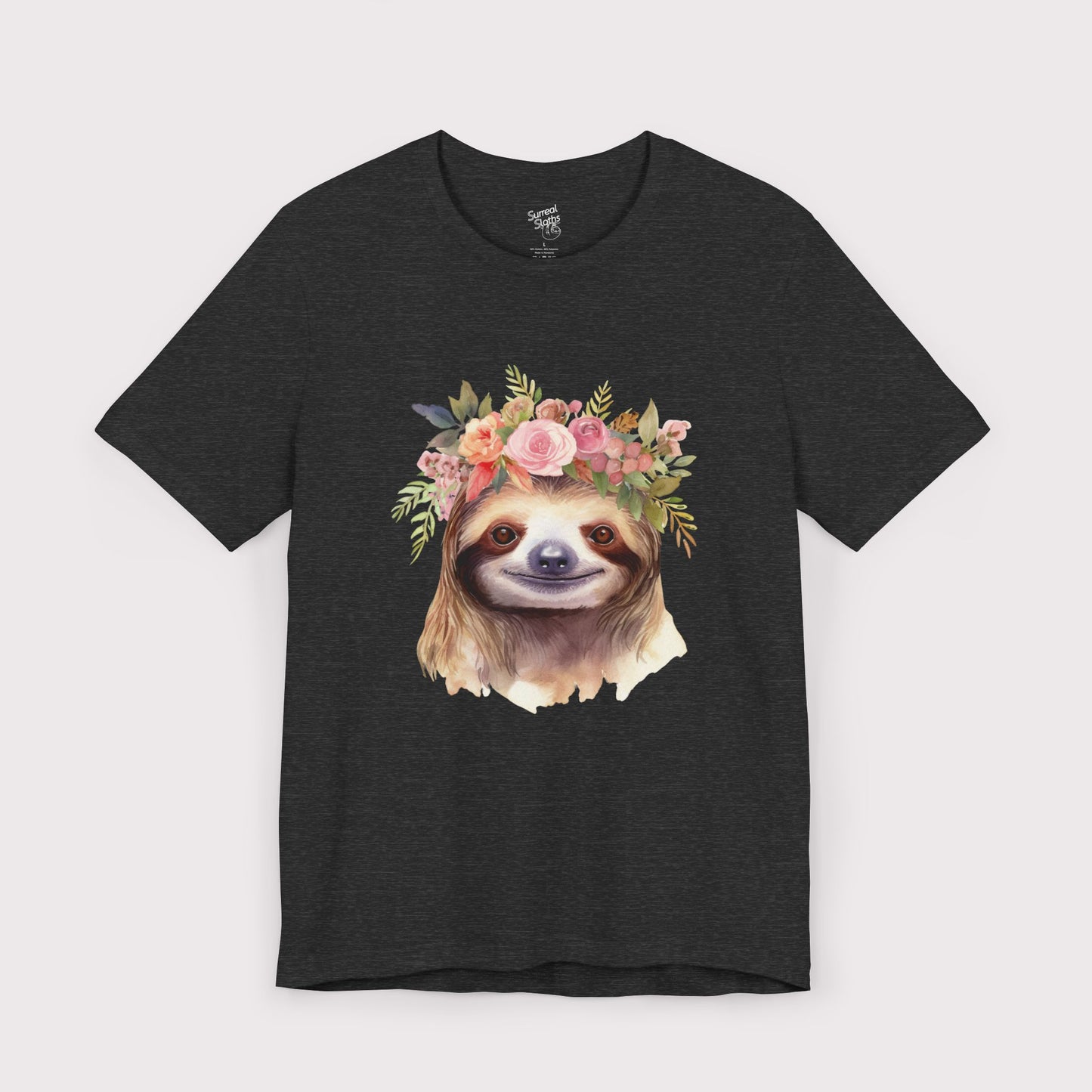 Floral Crown Sloth - Jersey Tee