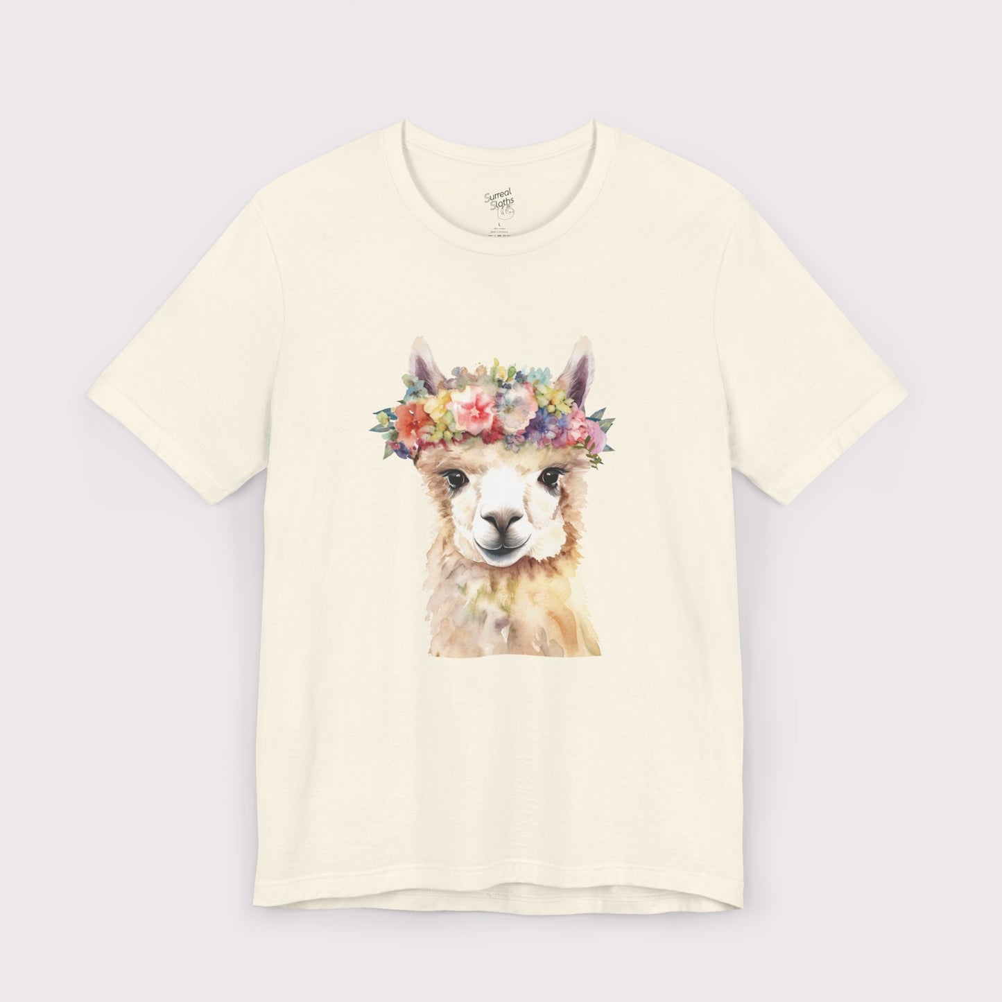 Floral Crown Llama - Jersey Tee