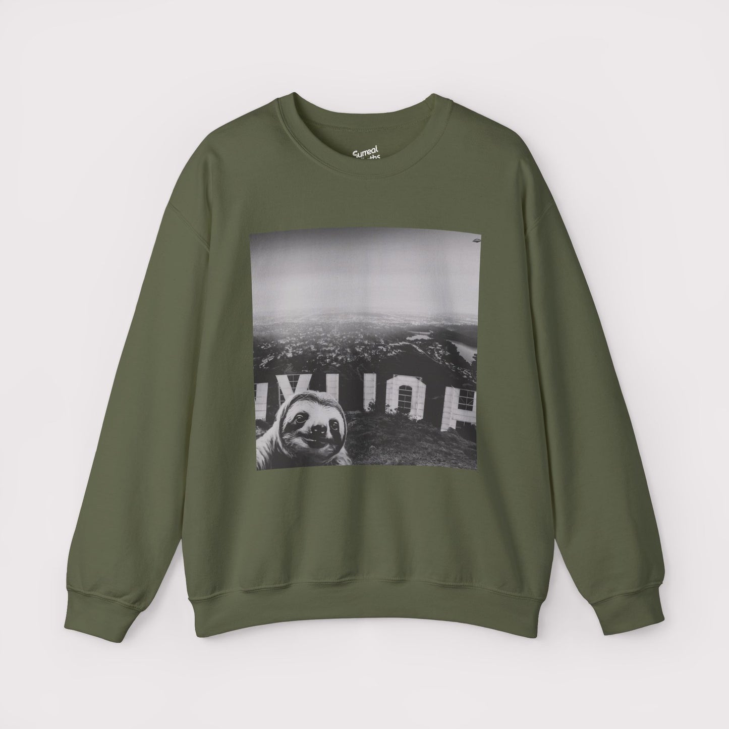 Sloth Selfie Hollywood Sign - Crewneck