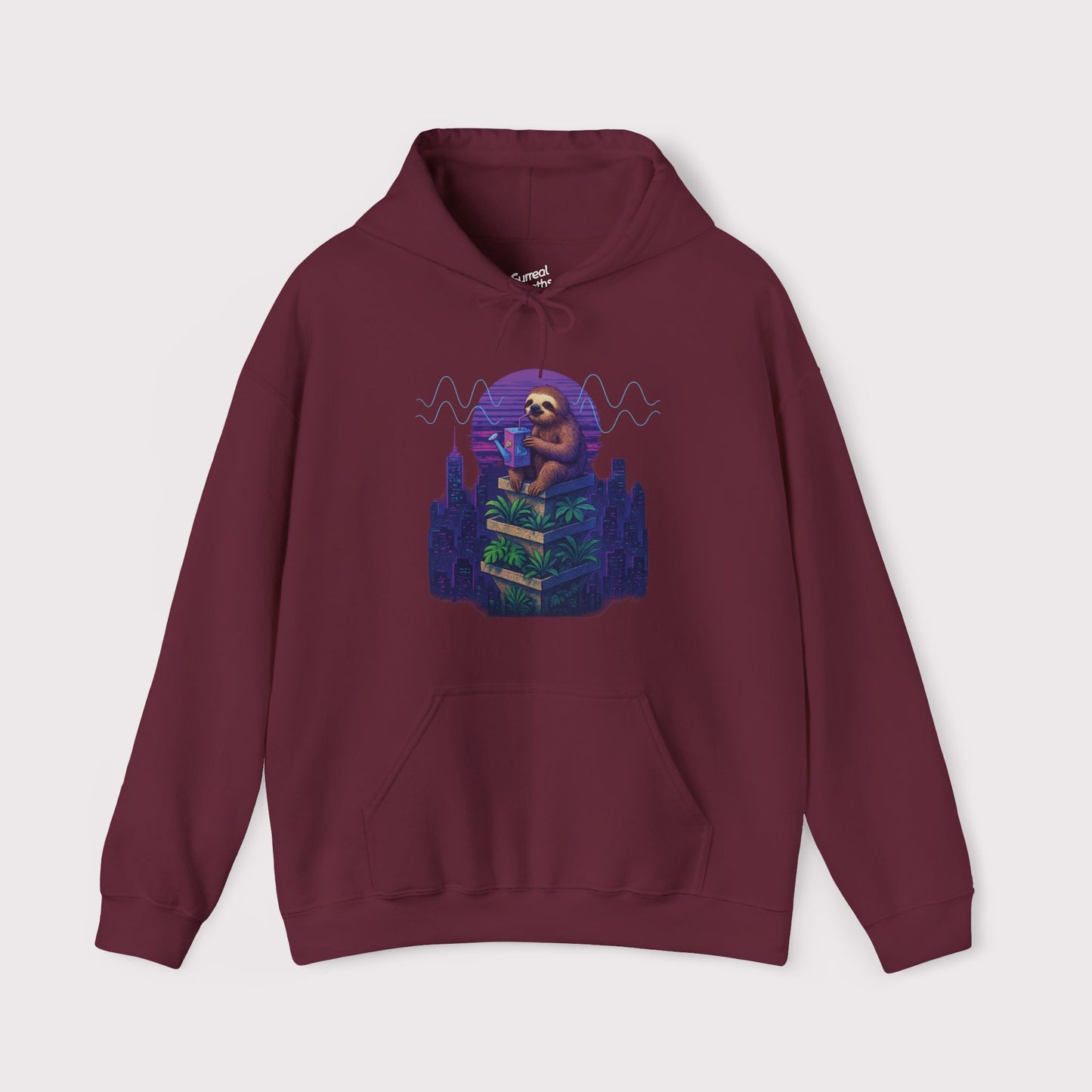 Neon Nights Sloth Hoodie