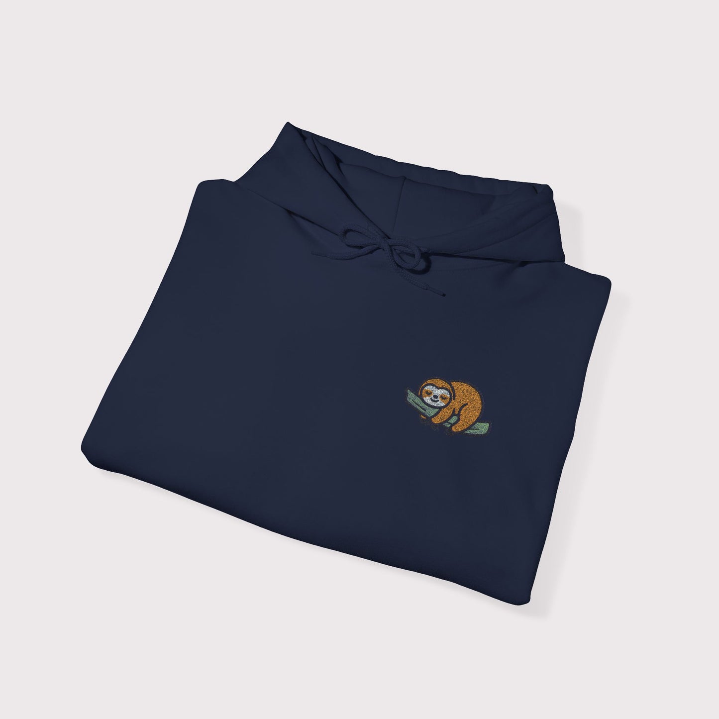 Sleeping Sloth Embroidered Hoodie
