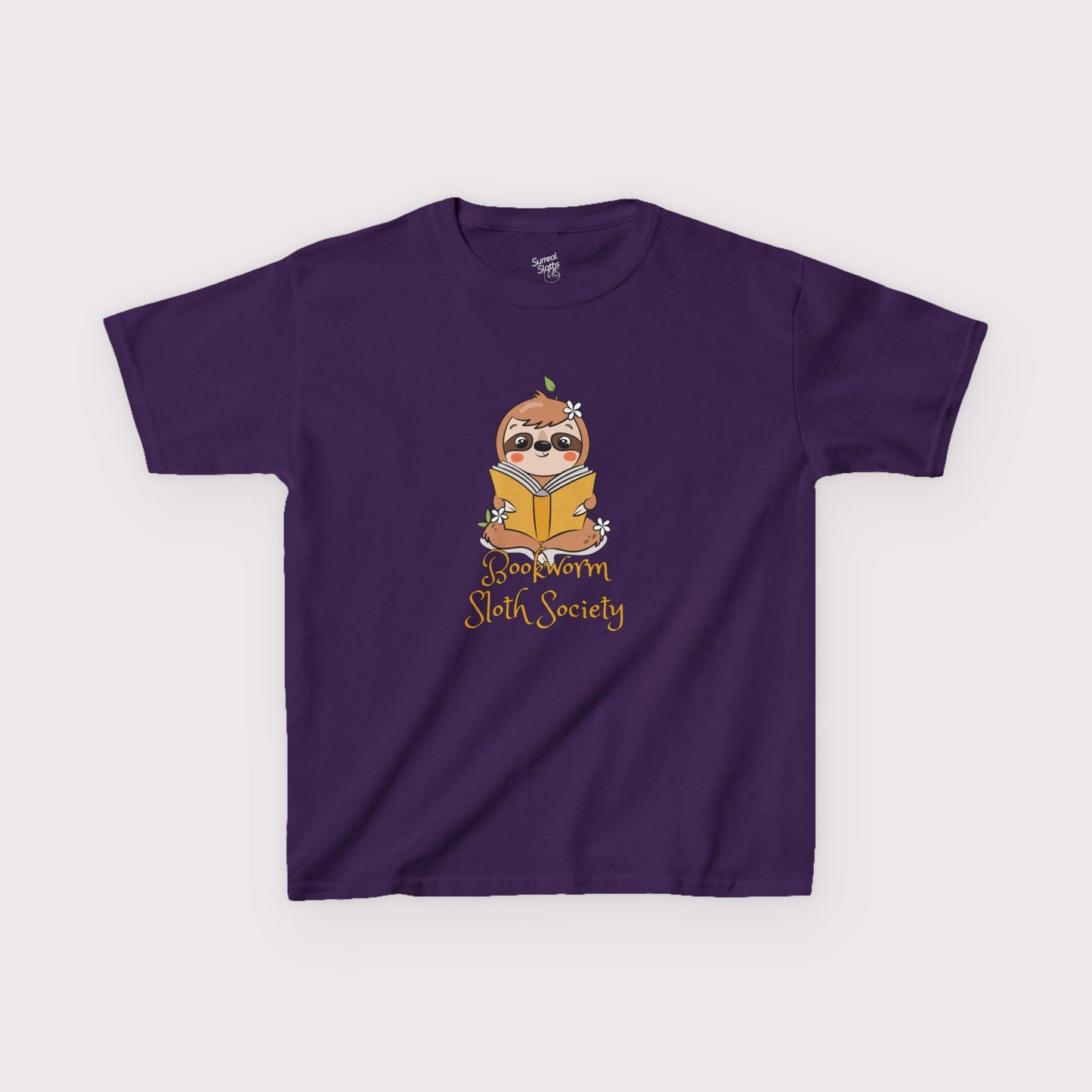 “Bookworm Sloth Society” Kids Tee