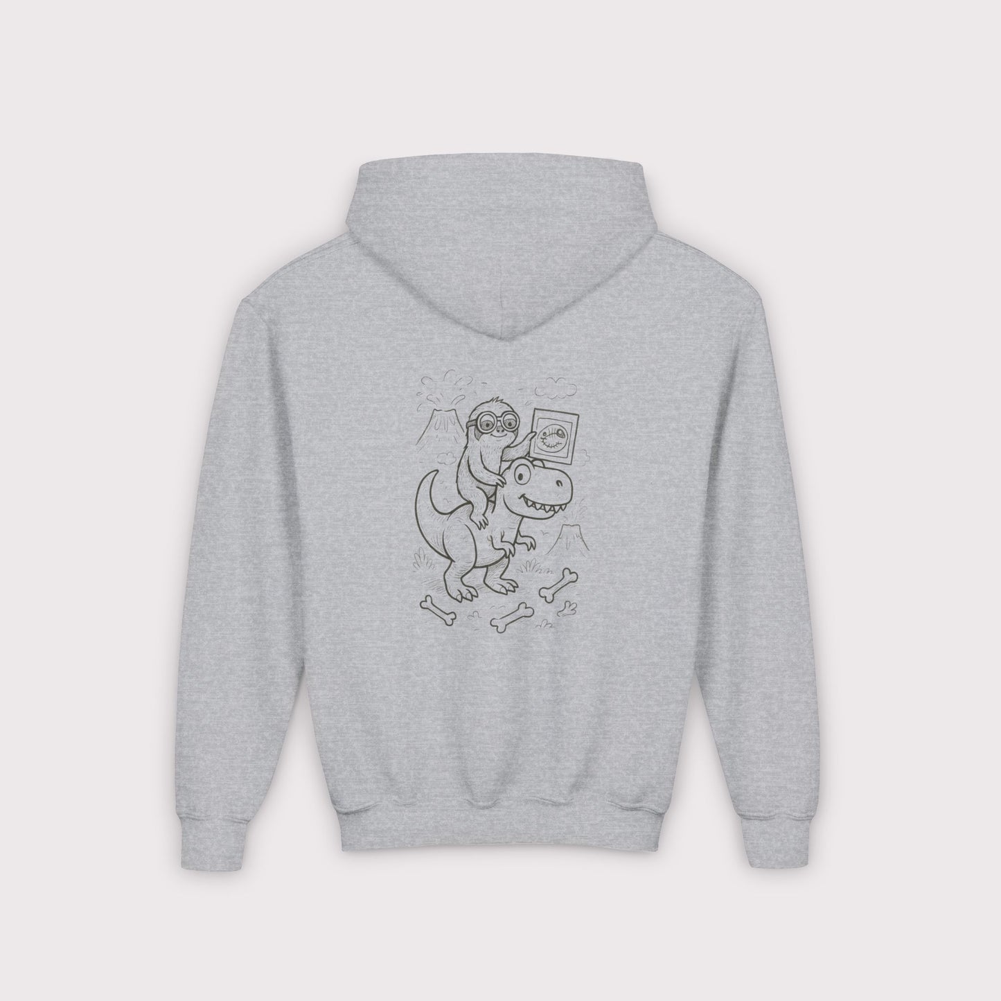 Fossil Hunter Sloth Kids Hoodie