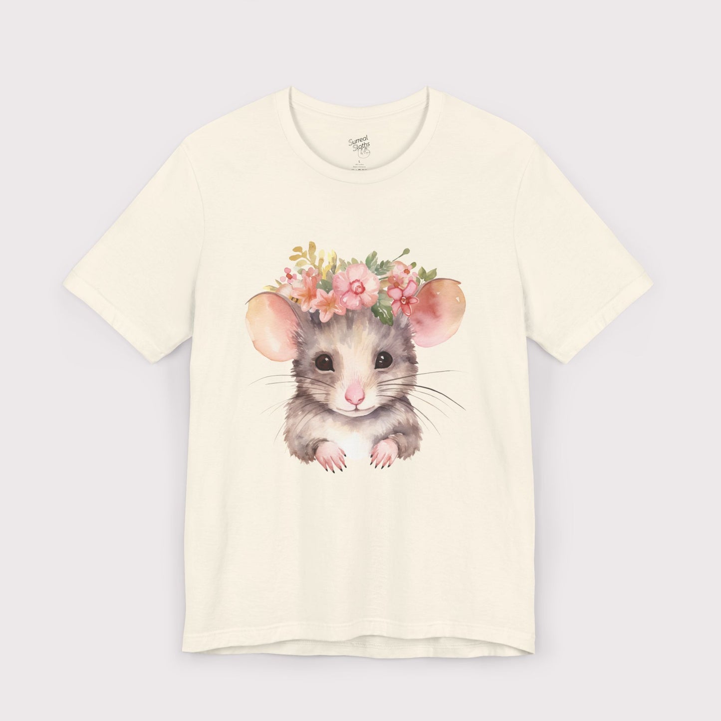 Floral Crown Mouse - Jersey Tee