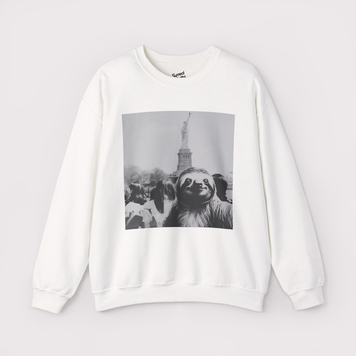 Sloth Selfie Statue of Liberty - Crewneck