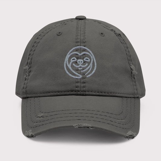 Sloth Smile Distressed Hat