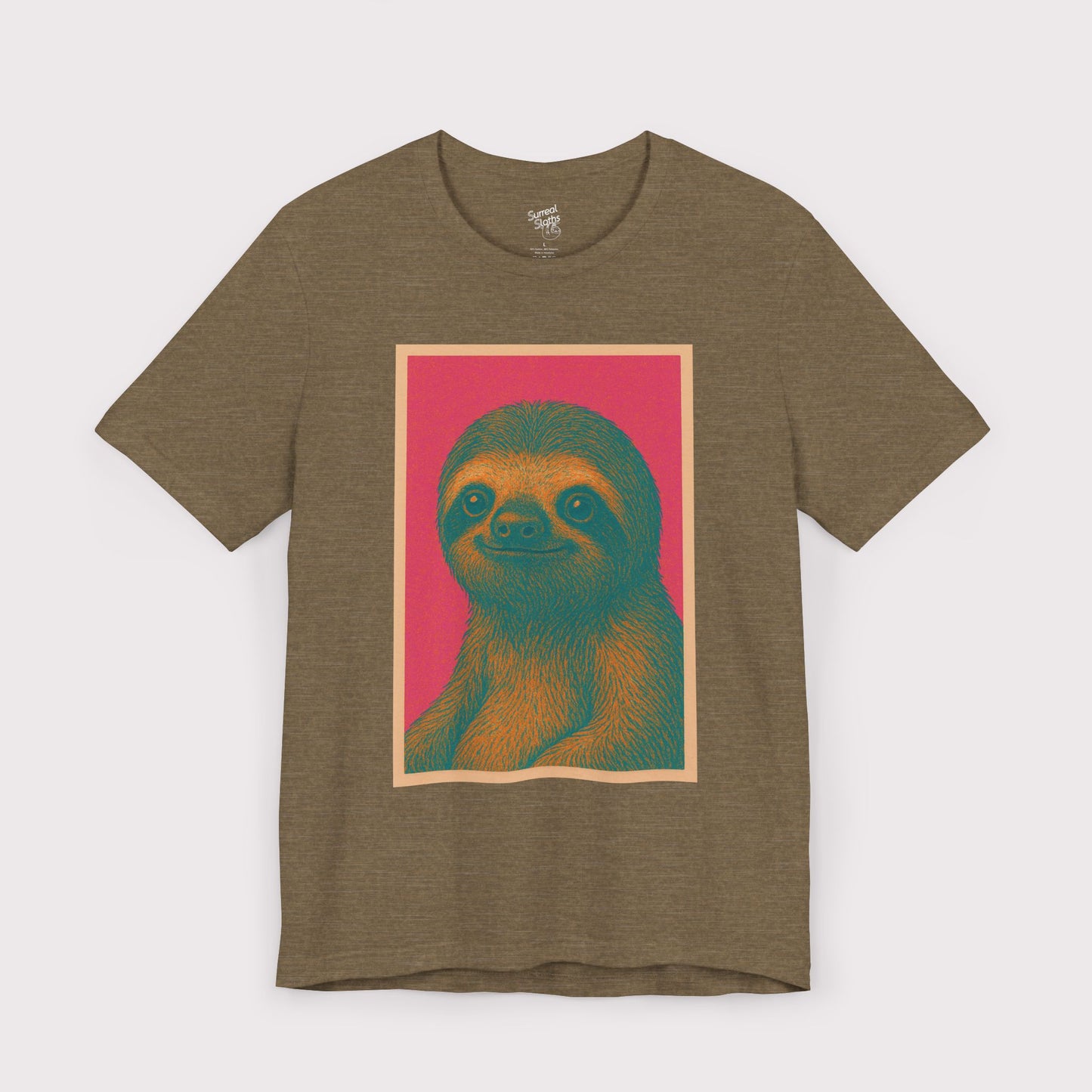 Retro Sloth Portrait T-Shirt