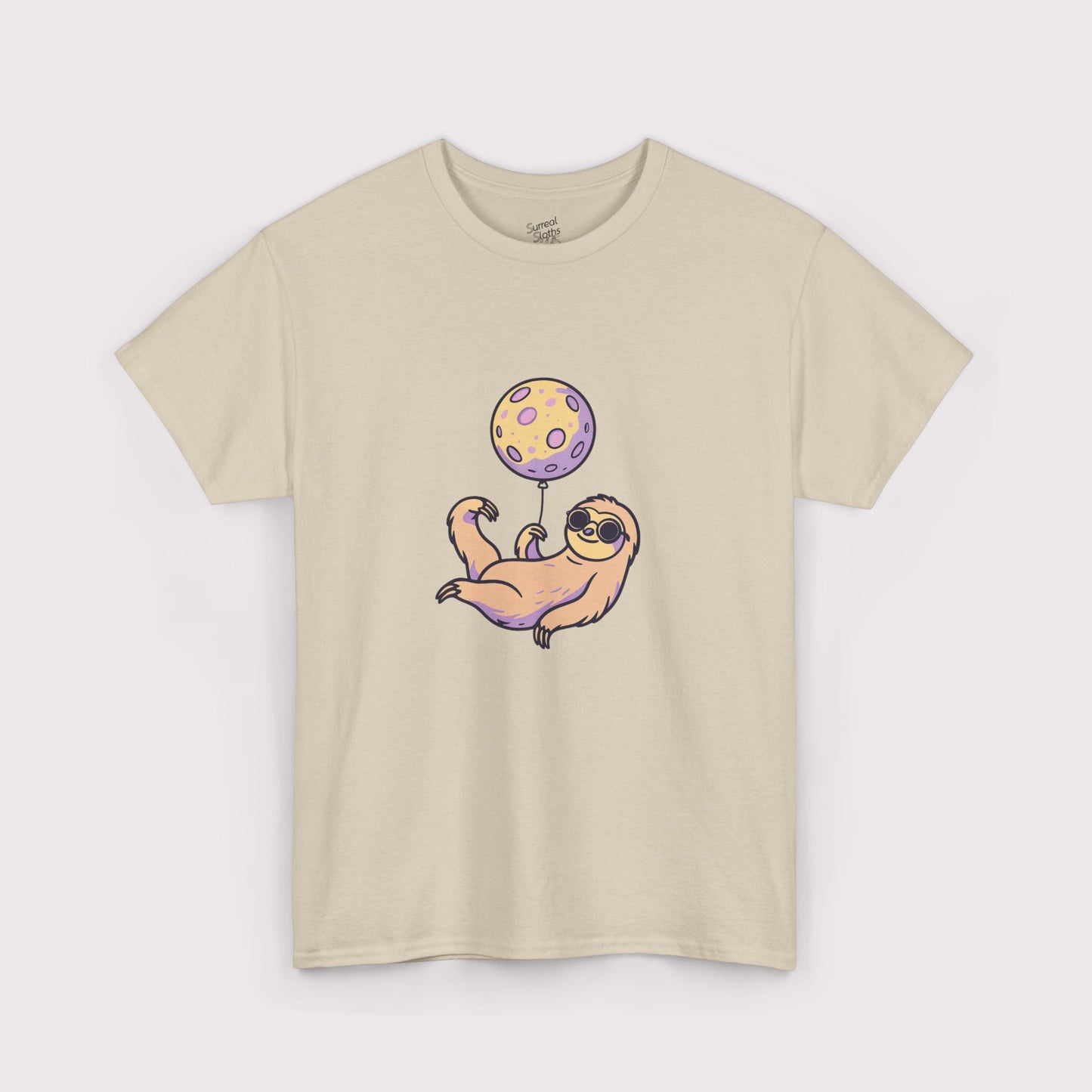 Purple Moon Balloon Sloth T-Shirt
