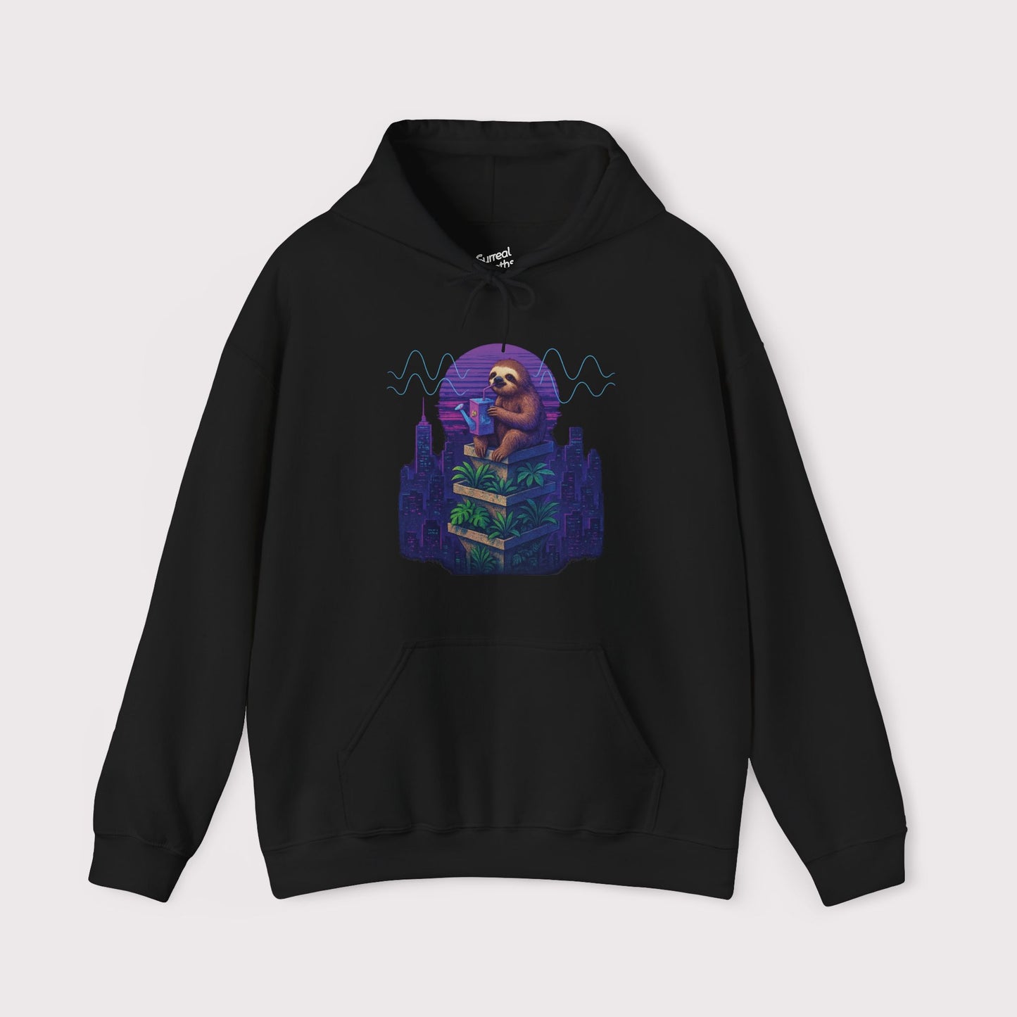 Neon Nights Sloth Hoodie