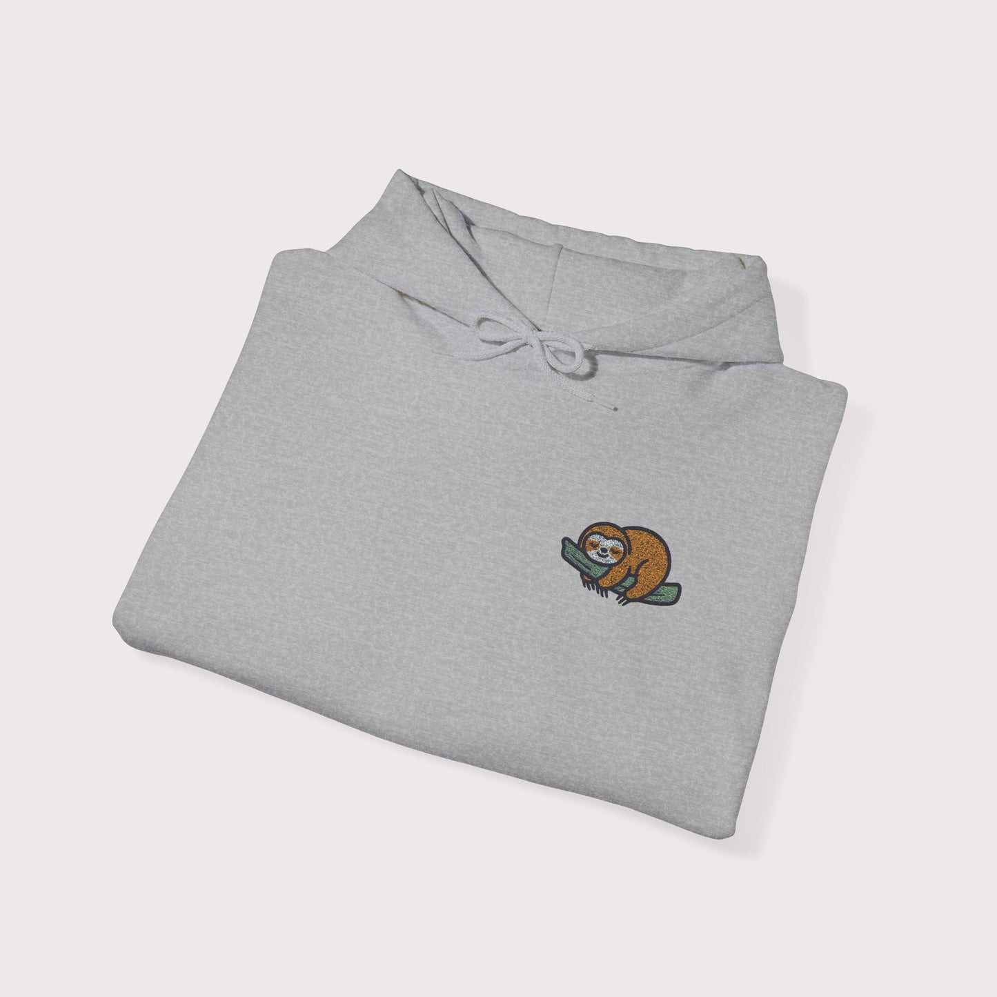 Sleeping Sloth Embroidered Hoodie