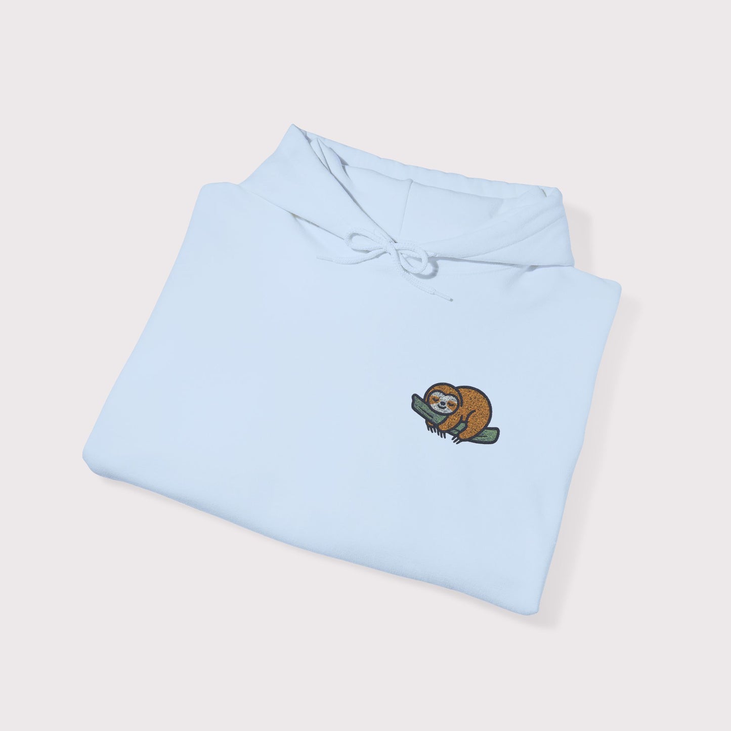 Sleeping Sloth Embroidered Hoodie