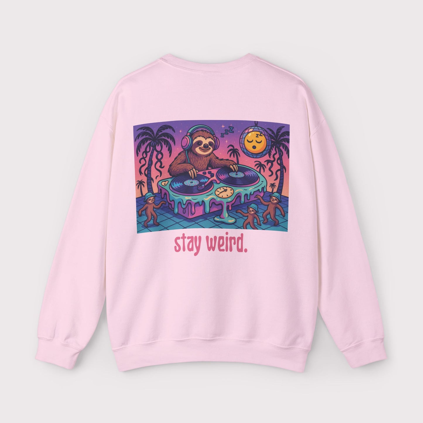 Stay Weird Sloth Crewneck