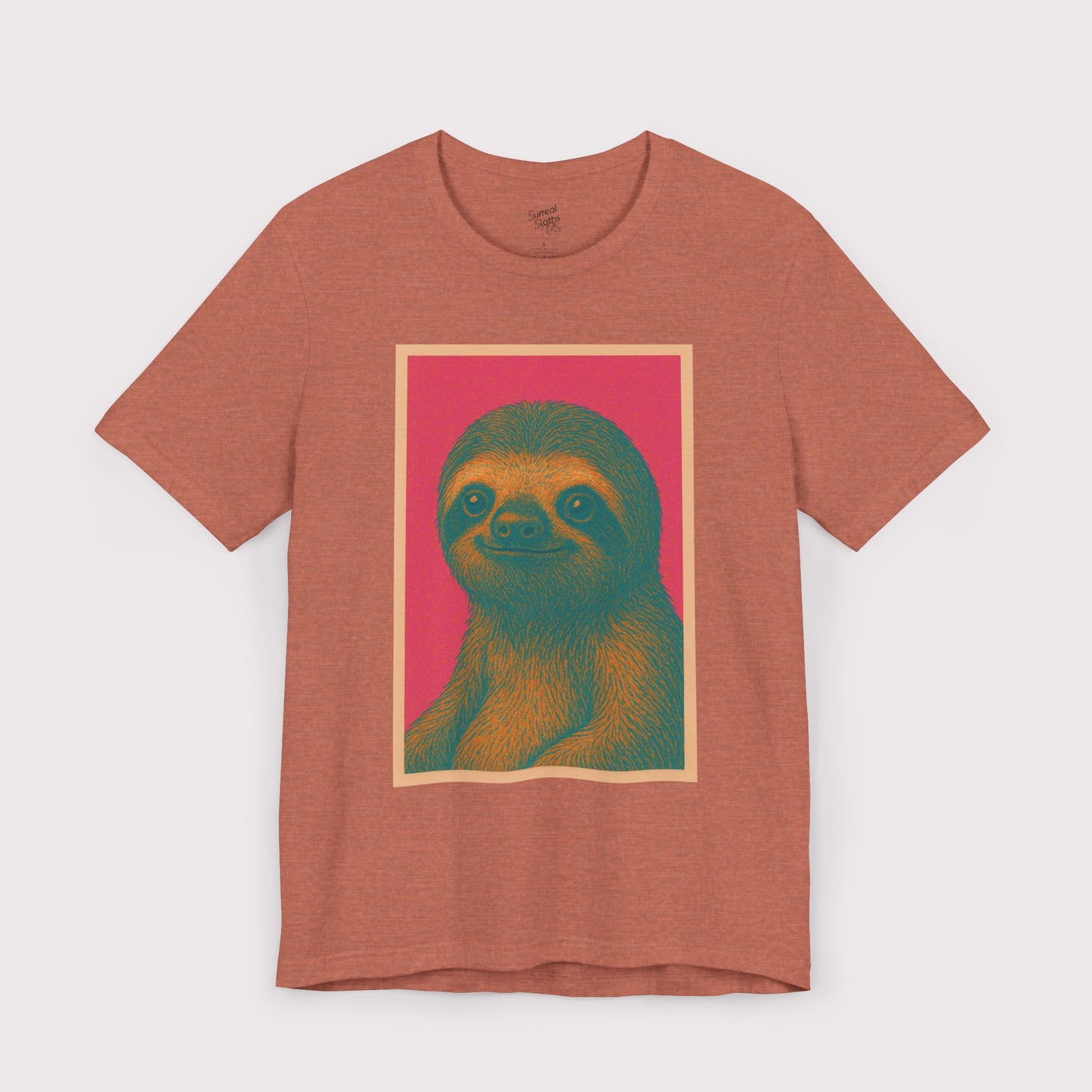 Retro Sloth Portrait T-Shirt