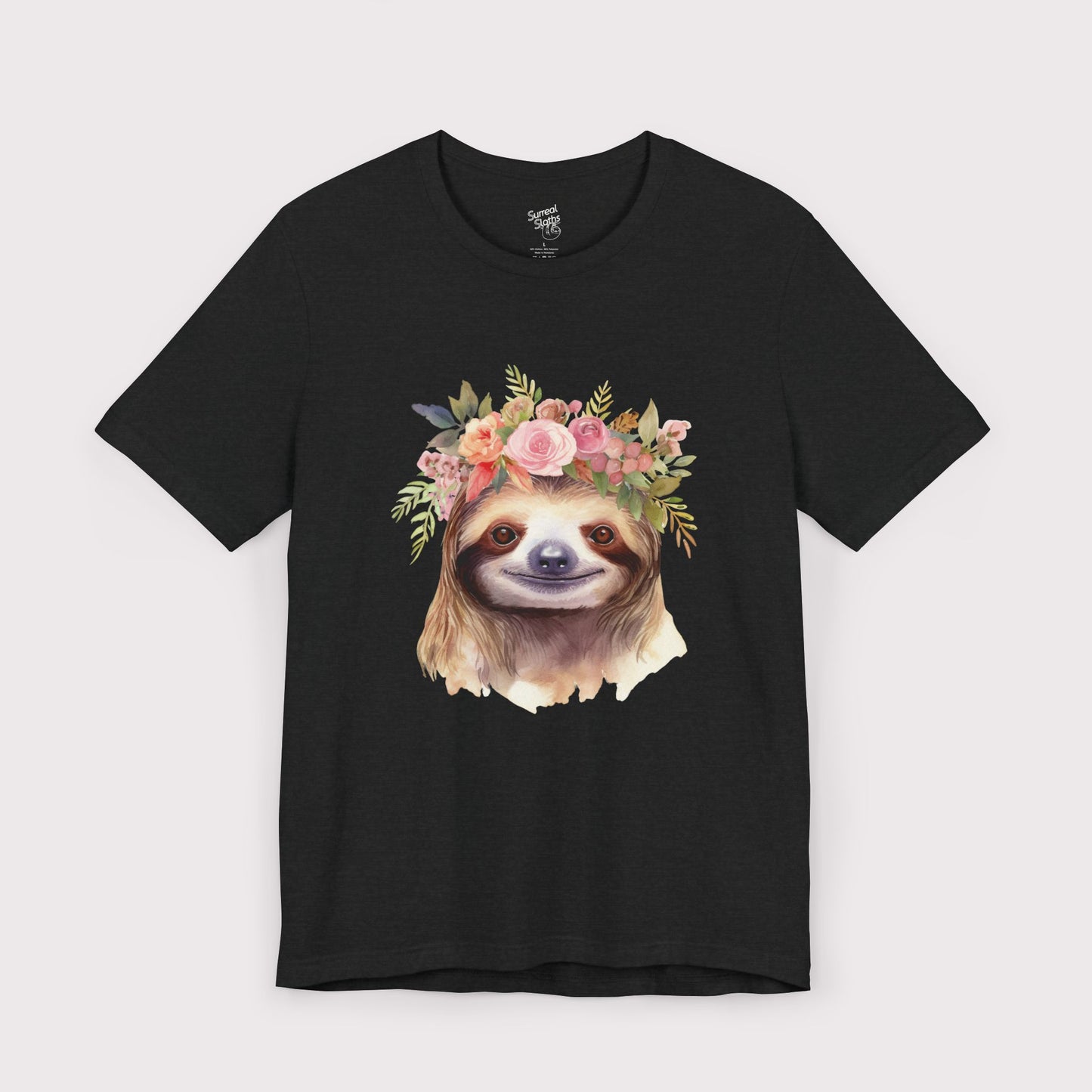 Floral Crown Sloth - Jersey Tee