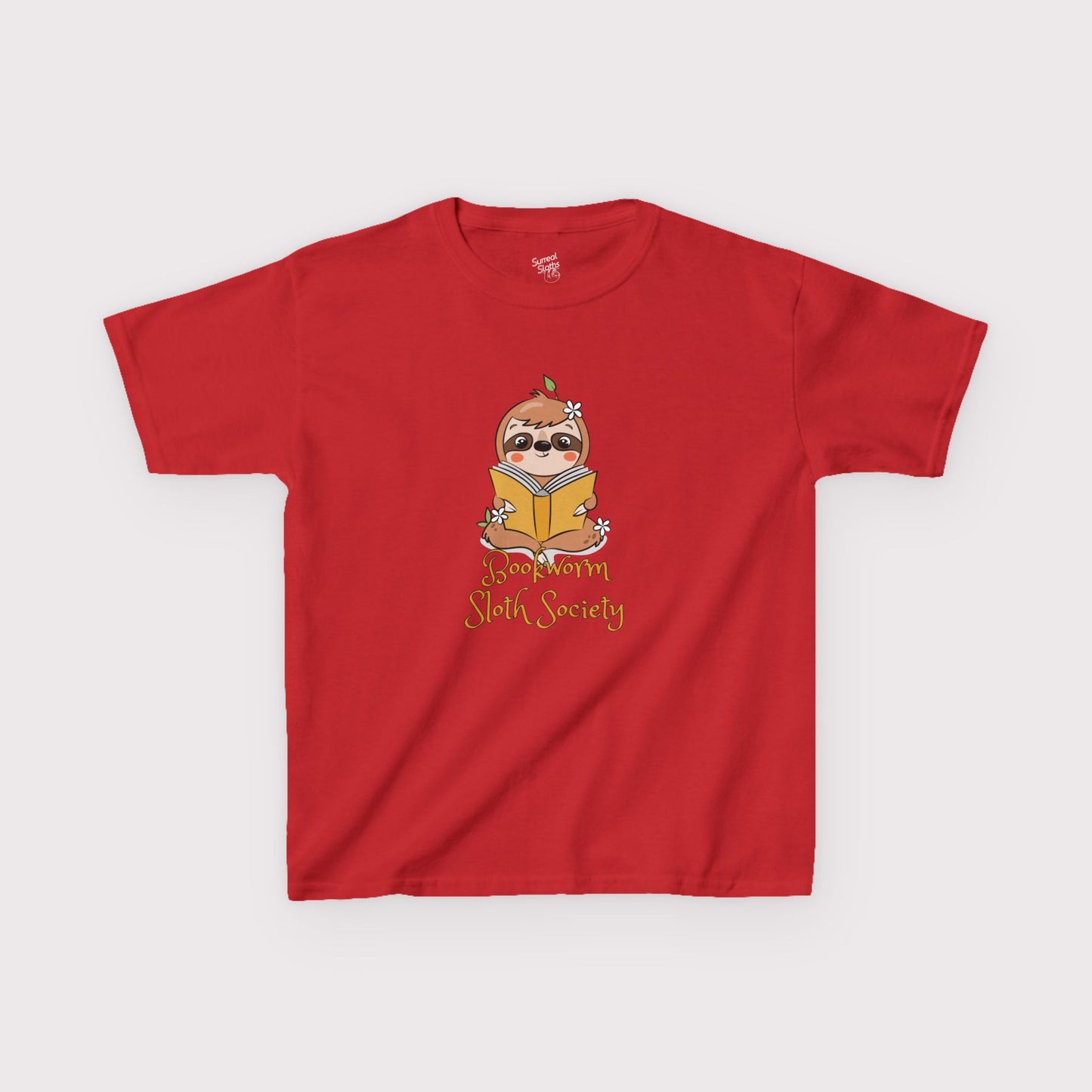 “Bookworm Sloth Society” Kids Tee