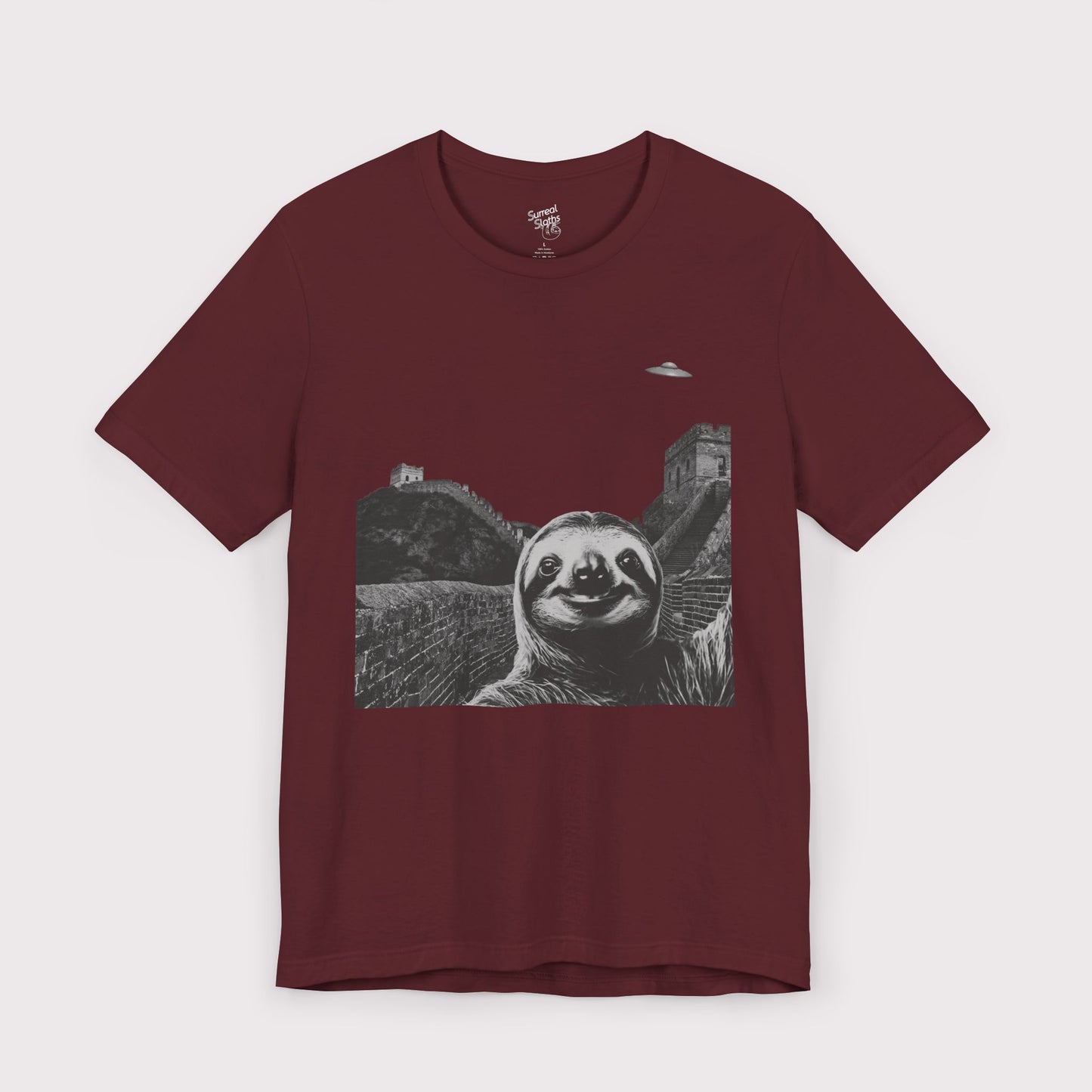 Sloth Selfie - Great Wall of China - Jersey Tee