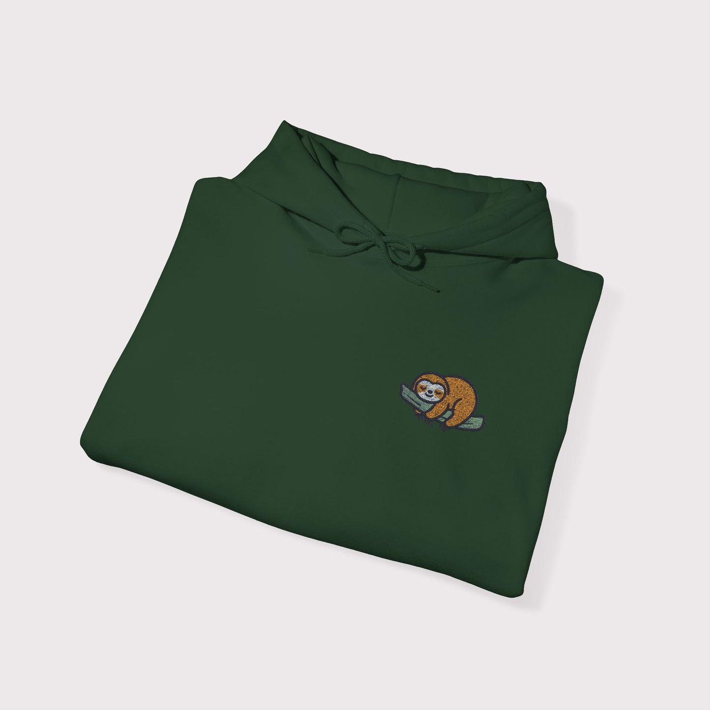 Sleeping Sloth Embroidered Hoodie