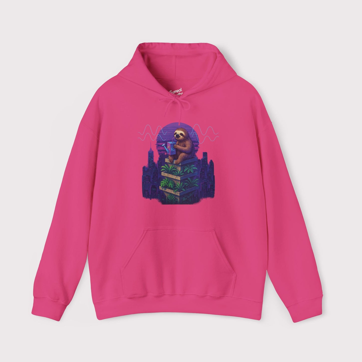 Neon Nights Sloth Hoodie