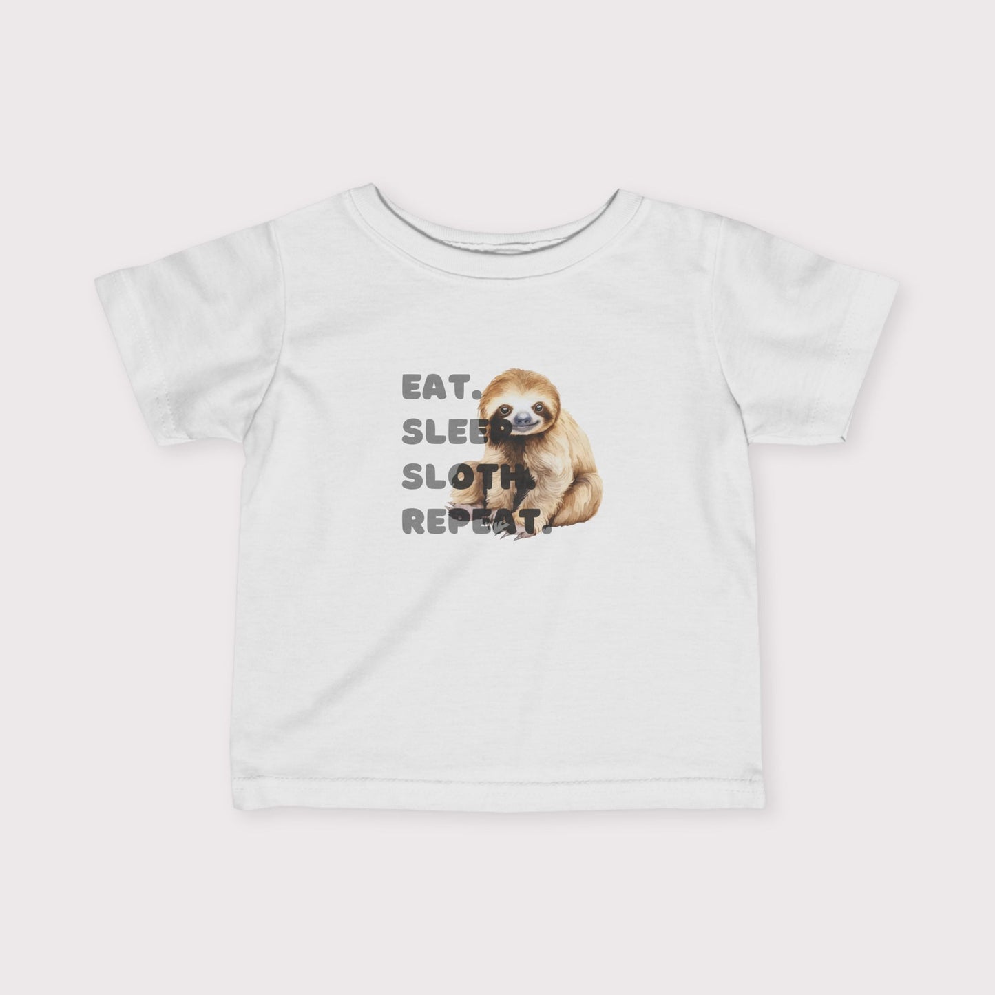 Baby Sloth Toddler Tee – Eat. Sleep. Sloth. Repeat.
