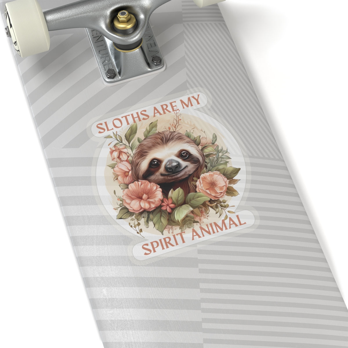 Sloths Are My Spirit Animal Sticker – Floral Cute Sloth Decal