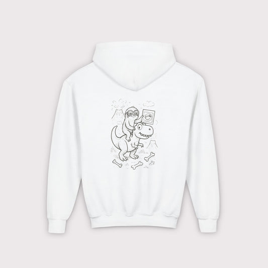 Fossil Hunter Sloth Kids Hoodie