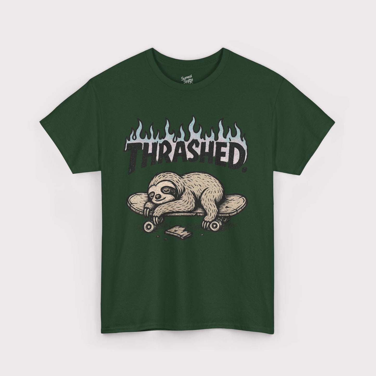 Thrashed Flame Outline T-Shirt
