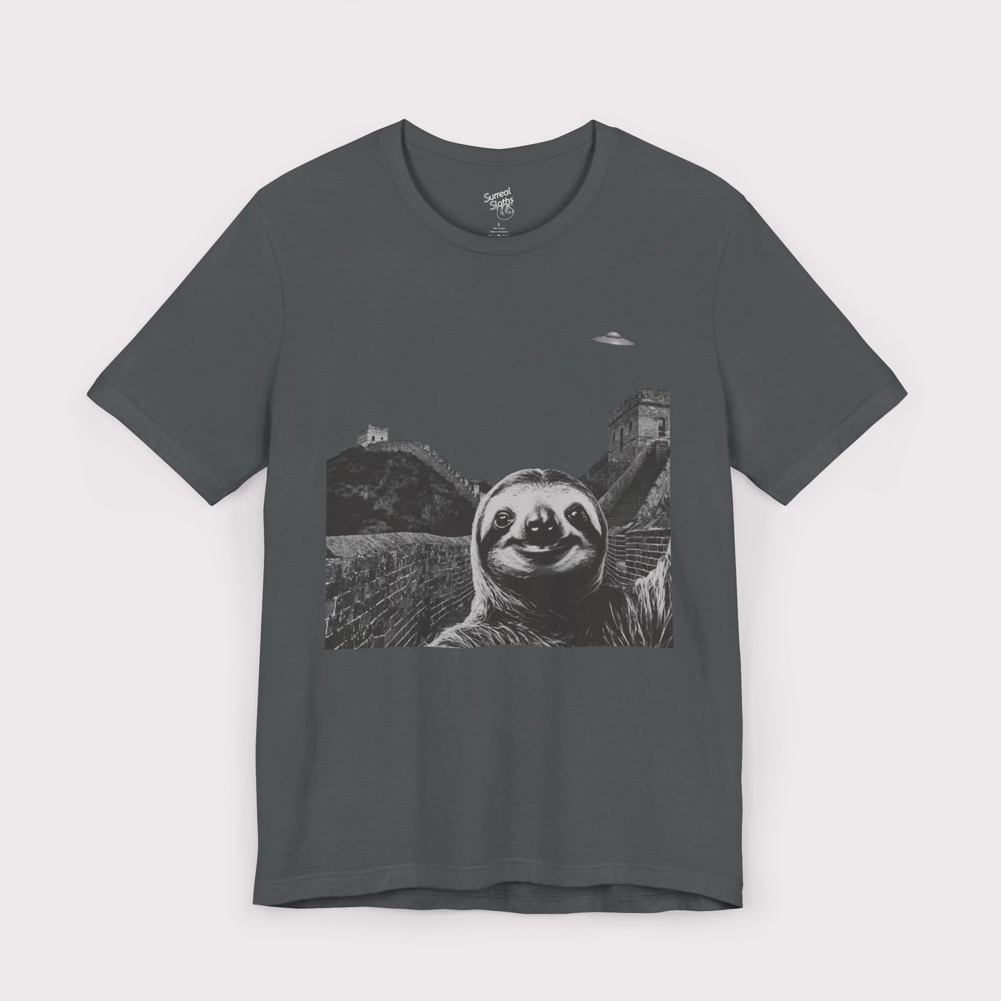 Sloth Selfie - Great Wall of China - Jersey Tee
