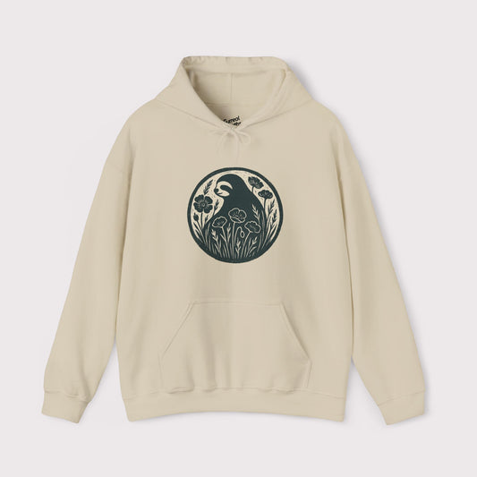 Floral Sloth Emblem Hoodie