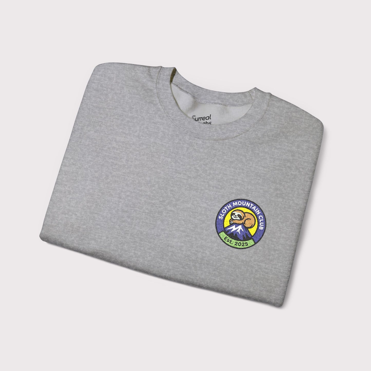 Sloth Mountain Club Embroidered Crewneck