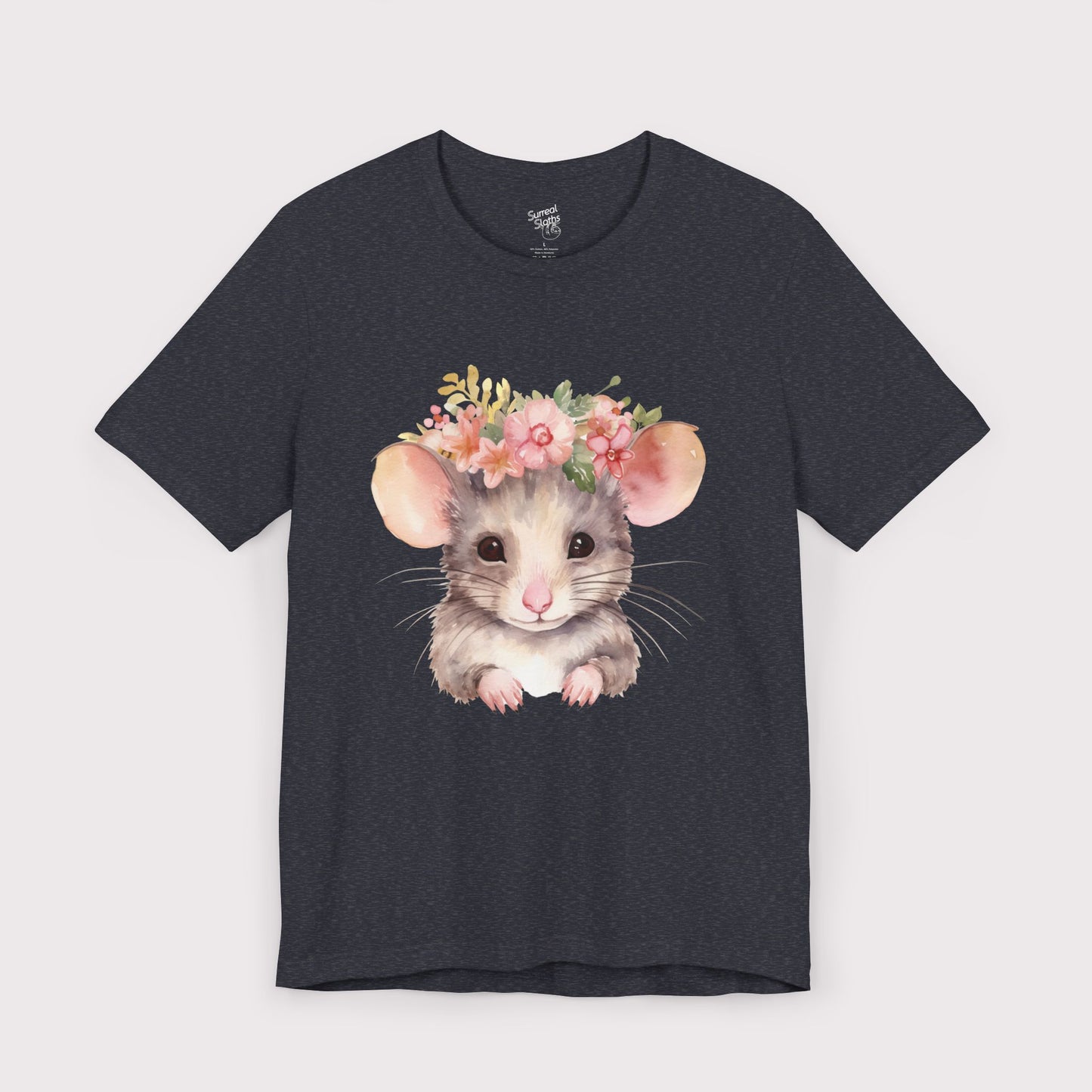 Floral Crown Mouse - Jersey Tee