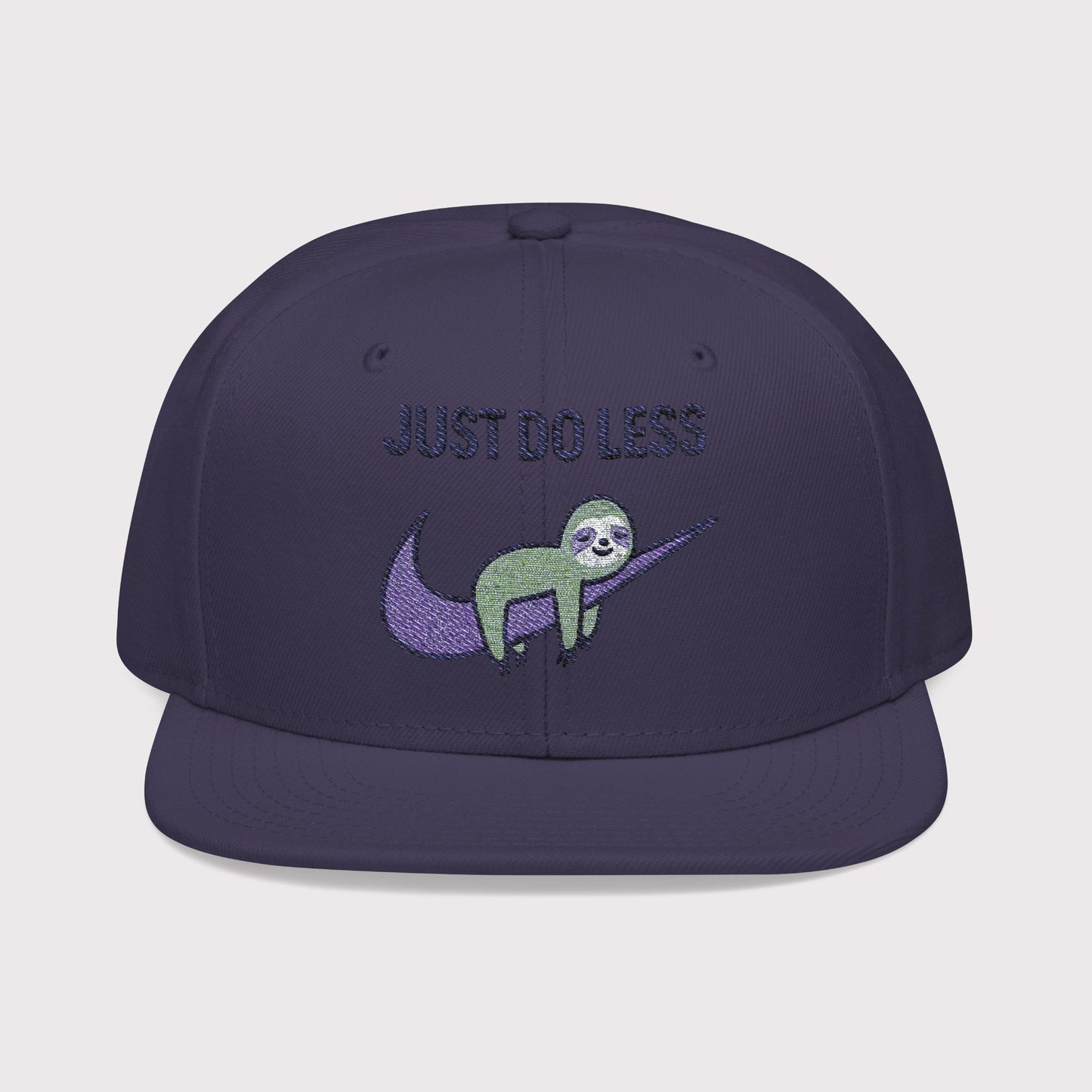 Just Do Less Purple Snapback Hat