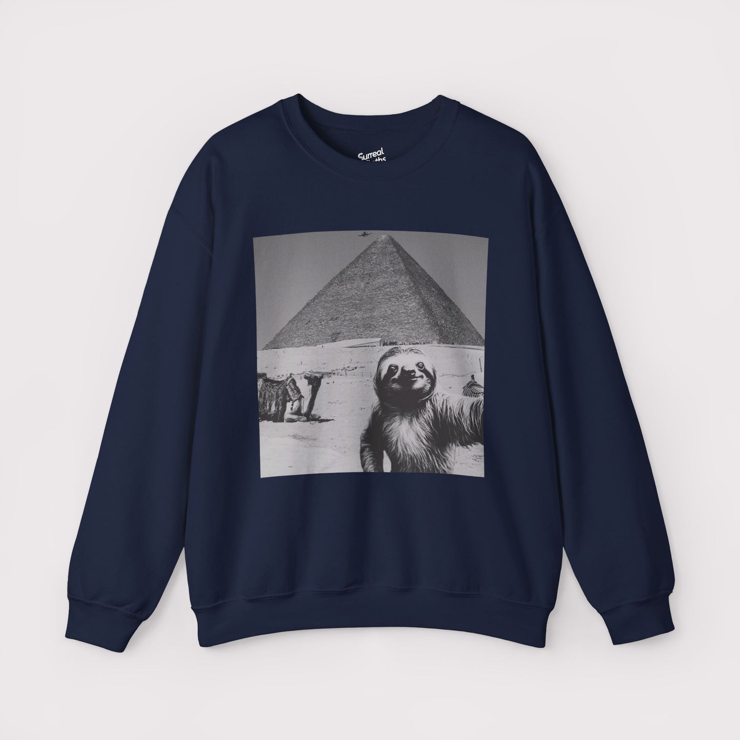 Sloth Selfie Pyramids of Egypt - Crewneck