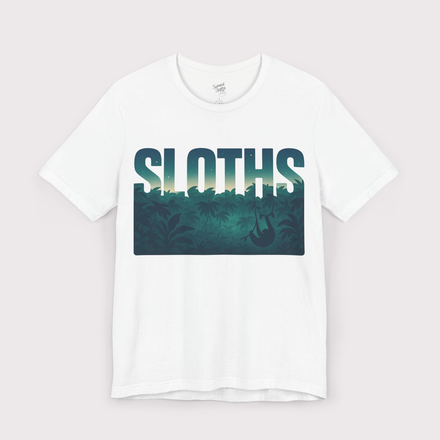 Sloths Jungle Text T-Shirt