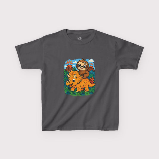 Tricera-Sloth Adventure Kids T-Shirt