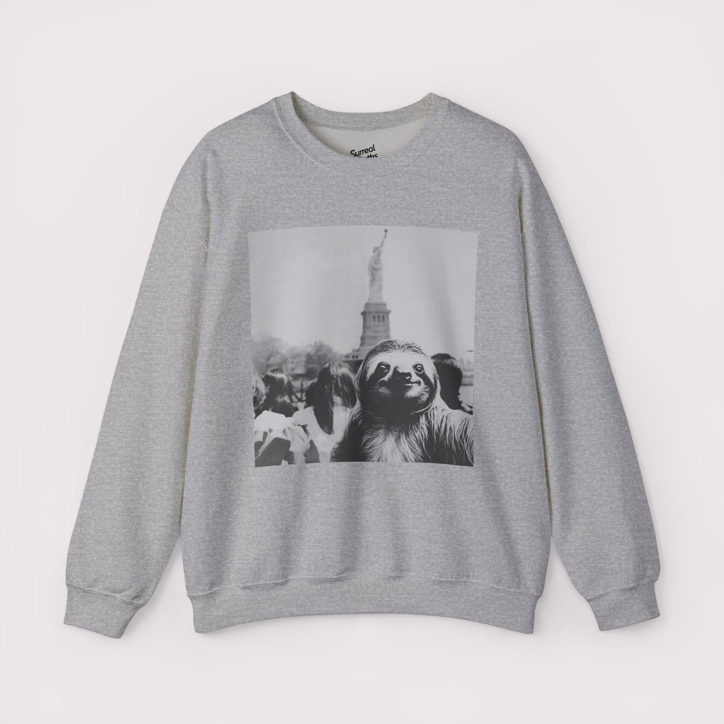 Sloth Selfie Statue of Liberty - Crewneck