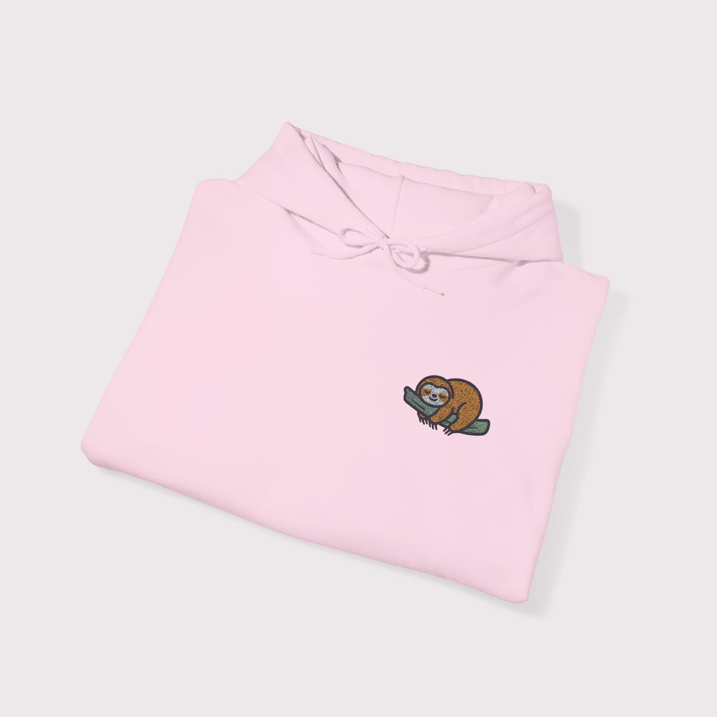 Sleeping Sloth Embroidered Hoodie