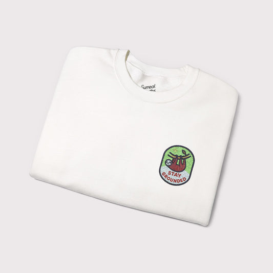 Stay Grounded Embroidered Crewneck