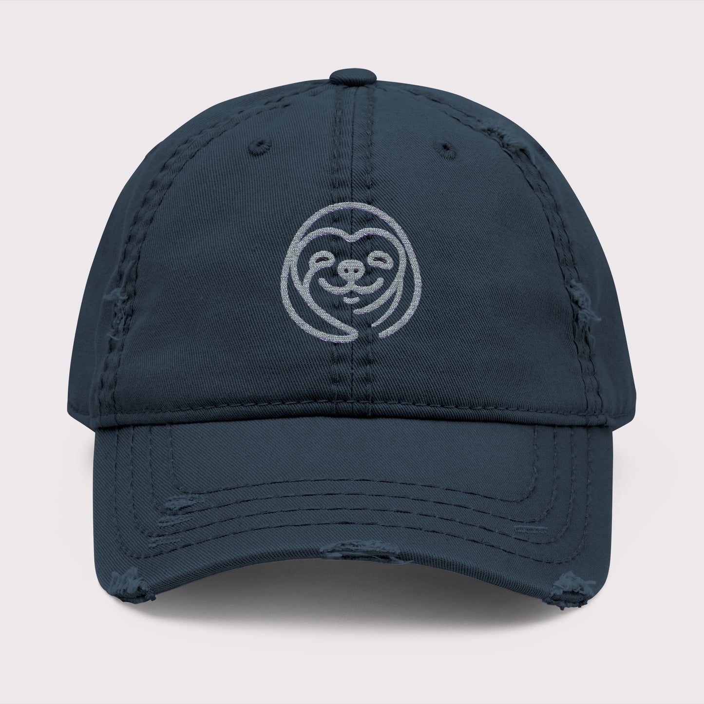 Sloth Smile Distressed Hat
