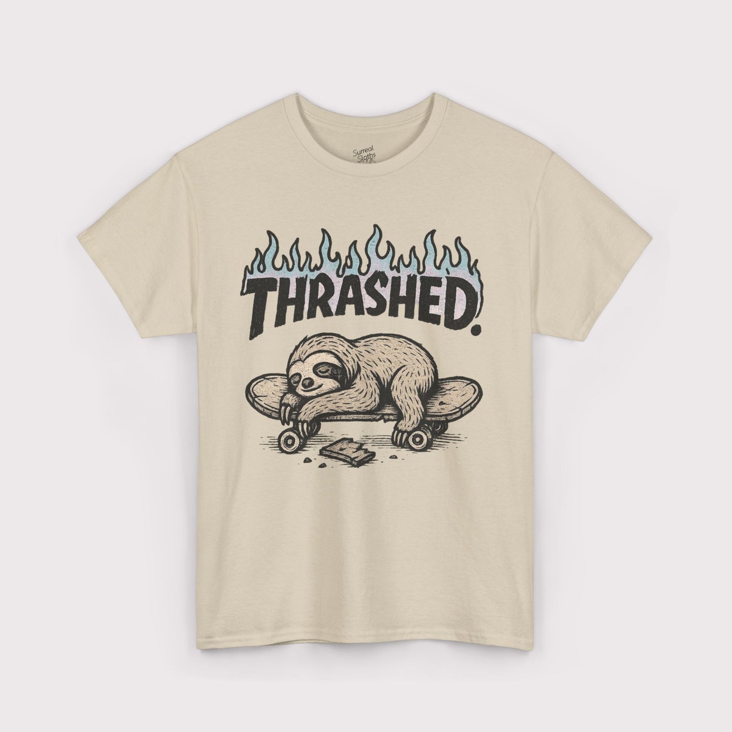 Thrashed Flame Outline T-Shirt