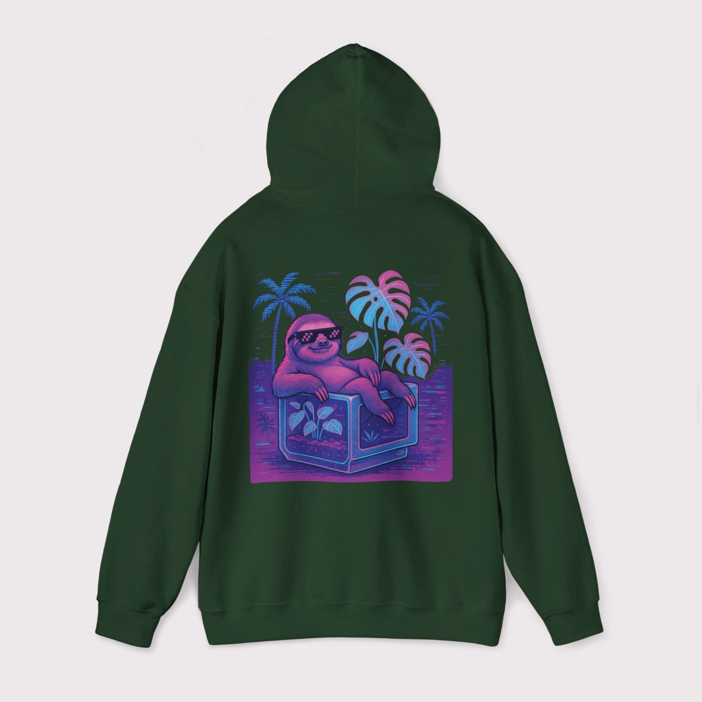 Vaporwave Sloth Vibes Hoodie