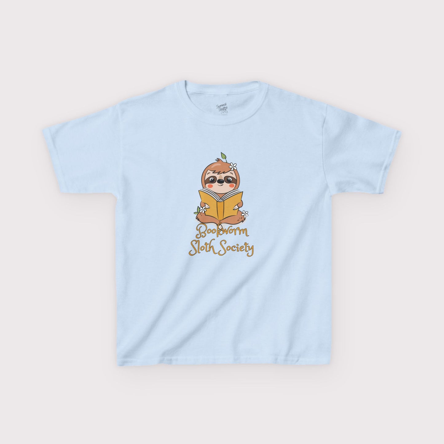 “Bookworm Sloth Society” Kids Tee