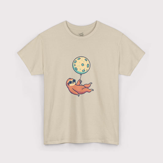 Teal Moon Balloon Sloth T-Shirt